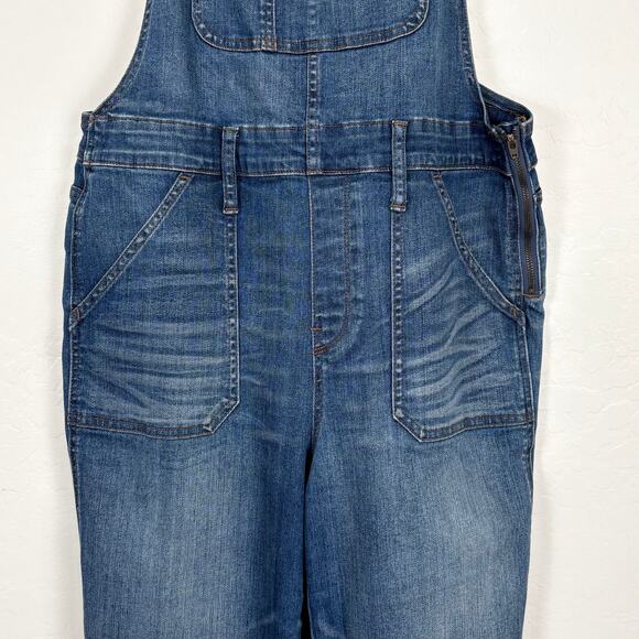 Madewell Raw Hem Overalls Size XL Denim Boho Artsy Homestead Country Farmer - Picture 4 of 16